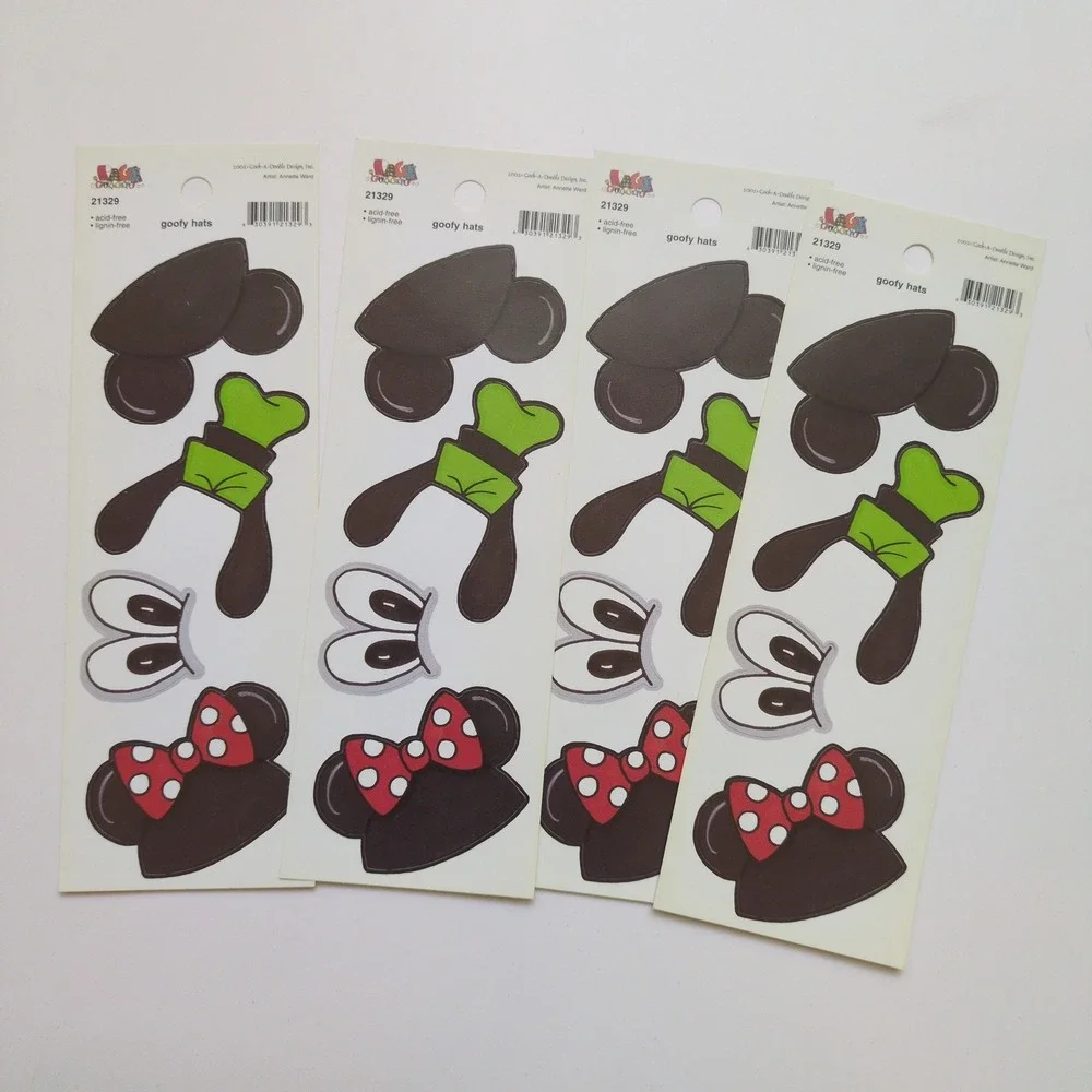Vtg Sandylion Disney Scrapbook Stickers & Die Cut Lot‎ Mickey Minnie Goofy Trip